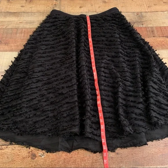 Maeve by Anthropologie black ruffle lined midi skirt - 12 - Picture 8 of 9